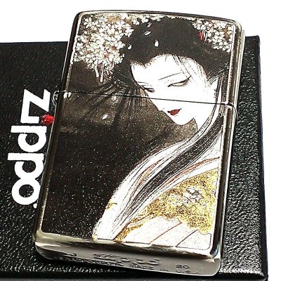 画像2: ZIPPO 天野喜孝 櫻姫 ジッポ ライター アンティーク 銀いぶし 彫刻柄 かっこいい 重厚 おしゃれ ゲーム メンズ ギフト プレゼント