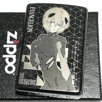 ZIPPO エヴァンゲリオン 2021年 復刻生産 リニューアル ライター アヤナミレイ ジッポー ブラックチタンコート シリアル入り 新劇場版 可愛い 黒 レーザー彫刻 お洒落 アニメ メンズ レディース ギフト プレゼント