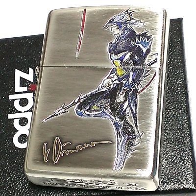 画像2: ZIPPO 天野喜孝 ジッポ ライター アンティーク 銀いぶし 彫刻柄 かっこいい 重厚 おしゃれ ゲーム メンズ ギフト プレゼント