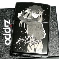 ZIPPO ライター エヴァンゲリオン アスカ/改2号機γ ジッポ 限定 シリアル入り 両面柄 ブラックチタンコート 新劇場版 かっこいい 黒 レーザー彫刻 アニメ メンズ レディース ギフト プレゼント