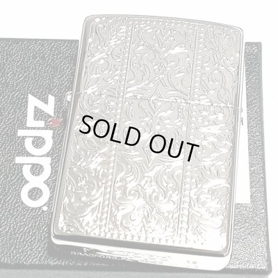 画像2: ZIPPO ライター プラチナアラベスク ジッポ シルバー 中世模様 両面加工 メンズ レディース おしゃれ かっこいい ギフト プレゼント