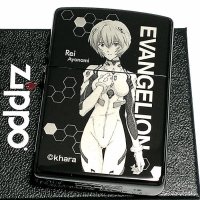 ZIPPO エヴァンゲリオン ジッポ ライター 綾波レイ 限定 シリアル入り ブラックチタンコート 新劇場版 かっこいい 黒 レーザー彫刻 アニメ メンズ レディース ギフト プレゼント