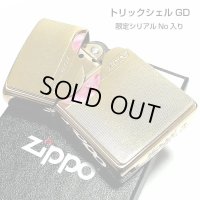 ZIPPO ライター 限定 トリックシェル ジッポー ゴールド かっこいい 金タンク シリアルナンバー入り 天然貝 珍しい ギフト プレゼント 両面 おしゃれ