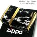 画像1: ZIPPO ライター ジッポ ロゴ ブラック/ホワイト 4面加工 ゴールド 金タンク Marble Logo かっこいい おしゃれ メンズ ギフト 父の日 プレゼント (1)