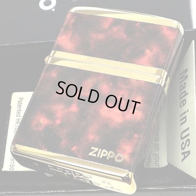 画像2: ジッポ ライター マーブル ZIPPO ロゴ ゴールド ブラウン 4面加工 金タンク Marble Logo かっこいい おしゃれ メンズ ギフト プレゼント