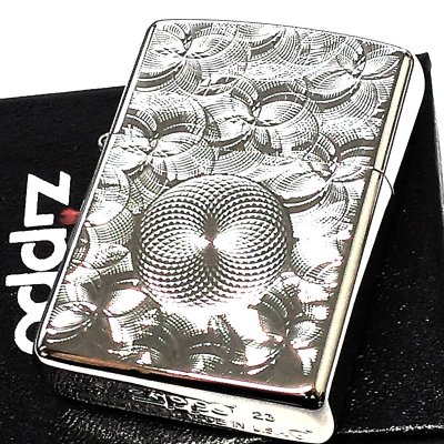 画像2: ZIPPO ライター アーマー グリッター8 ジッポ ホワイトニッケル 両面加工 重厚 銀 NC彫刻 かっこいい シルバー ダイヤカット おしゃれ メンズ ギフト プレゼント