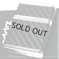 ZIPPO ライター アーマー カーボン ジッポ かっこいい 4面連続加工 ニッケルメッキ 黒 銀 おしゃれ シンプル ブラック シルバー メンズ ギフト プレゼント