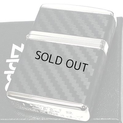 画像1: ZIPPO ライター アーマー カーボン ジッポ かっこいい 4面連続加工 ニッケルメッキ 黒 銀 おしゃれ シンプル ブラック シルバー メンズ ギフト プレゼント