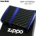画像2: ZIPPO ライター アーマー カーボン ジッポ おしゃれ ブルーイオンコーティング 4面連続加工 ブラック シンプル 黒 青 かっこいい メンズ シンプル 父の日 ギフト プレゼント (2)