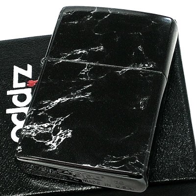 画像2: ZIPPO 大理石柄 5面連続プリント ジッポ ライター ブラック 渋い 黒 おしゃれ かっこいい メンズ プレゼント ギフト