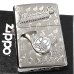 画像2: ジッポ 楽器 ホルン ZIPPO ライター ロゴ シルバー 可愛い 両面加工 ハート かわいい 音符 ホワイトニッケル 銀 おしゃれ メンズ レディース プレゼント ギフト (2)