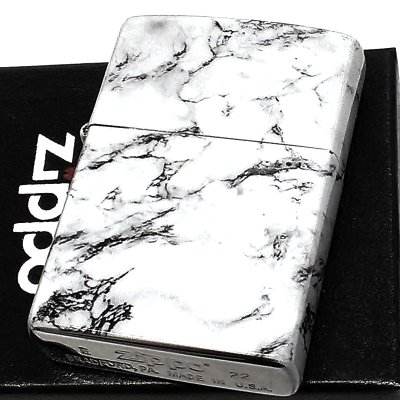 画像2: ZIPPO ライター 大理石柄 5面連続プリント ジッポ ホワイト 渋い 白 おしゃれ かっこいい メンズ プレゼント ギフト