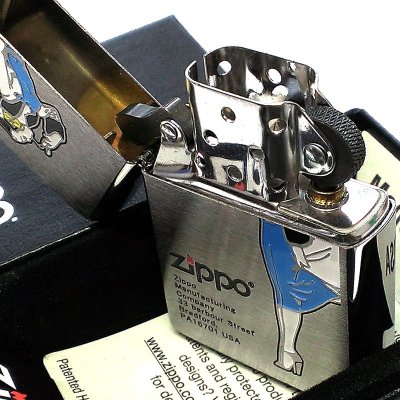 画像4: ZIPPO ウィンディー ジッポ ライター ロゴ 銀 かっこいい ブルー アンティークシルバー サテン仕上げ 色差し 彫刻 レトロ おしゃれ メンズ ギフト プレゼント