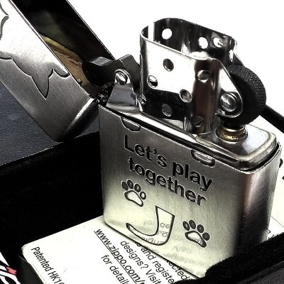 画像4: ZIPPO 可愛い Let’s play together CAT 猫 ジッポ ライター シルバー おしゃれ ネコ 銀 かわいい 女性 レディース メンズ ギフト プレゼント