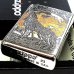 画像4: ZIPPO ライター ウルフデザイン ジッポ 狼 シルバー燻し オオカミ 彫刻 WOLF DESIGN かっこいい 珍しい メンズ 銀メッキ おしゃれ ギフト プレゼント