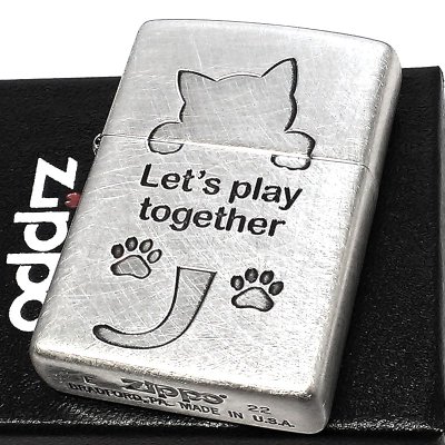 画像2: ZIPPO 可愛い Let’s play together CAT 猫 ジッポ ライター シルバー おしゃれ ネコ 銀 かわいい 女性 レディース メンズ ギフト プレゼント