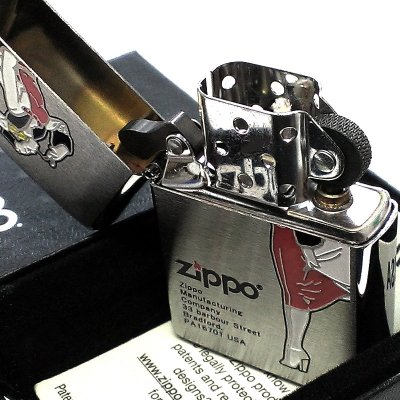 画像4: ZIPPO ライター ウィンディー ジッポ ロゴ レッド アンティークシルバー サテン仕上げ 色差し かっこいい 彫刻 レトロ メンズ ギフト おしゃれ プレゼント