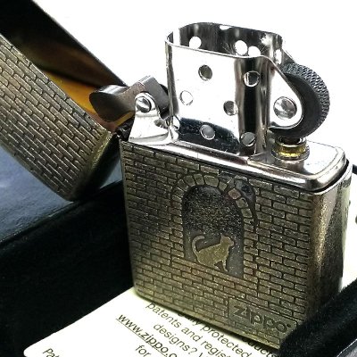 画像4: ZIPPO ネコ CAT ジッポライター レンガ 真鍮メッキ 猫 ゴールド おしゃれ かわいい 女性 可愛い レディース ギフト メンズ プレゼント