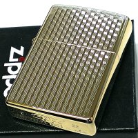 ZIPPO ライター ダイヤカット 籠目 ジッポー かごめ ゴールド K24 純金メッキ かっこいい 金タンク おしゃれ メンズ プレゼント ギフト