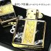 画像4: ZIPPO ライター アラベスク＆黒大理石 Marble＆Engrave 金タンク ゴールド＆ブラック ジッポ 彫刻 両面加工 黒金 かっこいい おしゃれ メンズ ギフト プレゼント