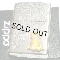 ZIPPO ライター ネコ kitten herart brown シルバー ジッポ 猫 可愛い ハート 立体ネコメタル 女性 レディース ねこ かわいい おしゃれ メンズ ギフト プレゼント