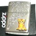 画像1: ZIPPO ライター ネコ kitten herart brown シルバー ジッポ 猫 可愛い ハート 立体ネコメタル 女性 レディース ねこ かわいい おしゃれ メンズ ギフト プレゼント (1)