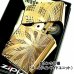 画像2: ZIPPO ライター ダイヤモンドカット スパイラル ジッポ K24 純金メッキ 彫刻 金タンク 両面加工 メンズ かっこいい ジッポー ギフト プレゼント (2)