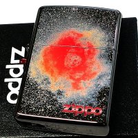 ZIPPO ライター ネビュラ 宇宙 ジッポ ロゴ ブラックニッケル おしゃれ 星雲 メンズ レッド かっこいい Nebula 黒 ギフト プレゼント