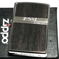 ジッポ ライター ローズウッド ダーク ZIPPO 彫刻 ストライプ ウッド貼り 両面加工 シルバー 銀 かっこいい おしゃれ レディース メンズ ギフト プレゼント