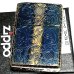 画像2: ZIPPO アーマー ジッポ アンティークフローラル 両面彫刻加工 ゴールド 古美燻し仕上げ 重厚モデル 花 銀 ライター かっこいい メンズ レディース プレゼント ギフト (2)