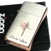 画像1: ZIPPO スリム ジッポ ライター ハート クロス ラバーズ 彫刻 ピンクゴールド シルバーサテン 可愛い 女性 メンズ レディース かわいい シンプル ギフト プレゼント (1)