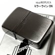 画像1: ZIPPO ライター ミラーライン ジッポ 1941 復刻レプリカ ブラックニッケル サテン＆鏡面 かっこいい おしゃれ シンプル メンズ ギフト プレゼント (1)