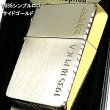 画像1: ZIPPO 1935 復刻レプリカ サイドゴールド ロゴデザイン ジッポライター かっこいい リューターカット 角型 金銀 高級 おしゃれ ギフト プレゼント (1)