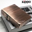 画像1: ZIPPO 1935 ジッポ ライター 1935年復刻レプリカ カッパー 銅古美 3面アラベスク ダイアゴナルライン 唐草 彫刻 アンティーク 角型 3バレル かっこいい 人気 ギフト プレゼント (1)