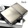 画像4: ZIPPO 1935 復刻レプリカ ジッポ かっこいい ライター サイドブラック ロゴデザイン リューターカット 角型 シルバーサテン＆ブラック 黒銀 おしゃれ メンズ ギフト (4)