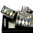 画像4: ZIPPO アーマー ジッポライター シェルスター 両面加工 重厚 シェルインレイ 天然貝象嵌 ホワイトシェル ダイアノシルバー おしゃれ 高級 ジッポー かっこいい メンズ ギフト プレゼント (4)