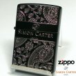 画像4: ZIPPO ライター サイモンカーター ジッポ かっこいい ペイズリ― マットブラック×シルバー 艶消し 黒 彫刻 メンズ ブランド プレゼント かわいい おしゃれ (4)