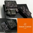 画像3: ZIPPO ライター サイモンカーター ジッポ かっこいい ペイズリ― マットブラック×シルバー 艶消し 黒 彫刻 メンズ ブランド プレゼント かわいい おしゃれ (3)