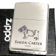 画像1: ZIPPO サイモンカーター ジッポ ライター ブルドック 可愛い シルバー 金差し 彫刻 女性 レディース メンズ ブランド かわいい おしゃれ プレゼント (1)