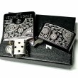 画像4: ZIPPO おしゃれ ライター サイモンカーター ジッポ かっこいい ペイズリ― マットブラック×シルバー 艶消し 黒 彫刻 メンズ ブランド プレゼントかわいい (4)