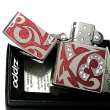 画像4: ジッポ ZIPPO ライター アーマー ニューダイアル レッド 重厚 スワロフスキー ダイアノシルバー 鏡面 深彫り 赤 美しい かっこいい おしゃれ メンズ ギフト プレゼント  (4)