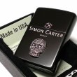 画像5: ZIPPO サイモンカーター ジッポ ライター スカルメタル スワロフスキー ドクロ マットブラック 艶消し 黒 かっこいい おしゃれ メンズ ブランド ギフト (5)