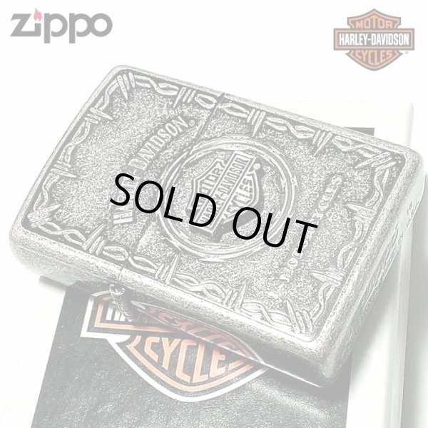 画像1: ZIPPO ライター ハーレーダビッドソン ジッポ アンティーク シルバー 古美バレル仕上げ 彫刻 かっこいい 日本限定モデル メタル おしゃれ メンズ ギフト プレゼント (1)