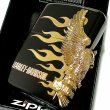 画像6: ZIPPO ハーレーダビッドソン ジッポライター ブラック＆ゴールド かっこいい ファイヤー 3面ゴールドメタル イーグル 黒金 HARLEY-DAVIDSON 日本国内限定モデル ジッポー ギフト (6)