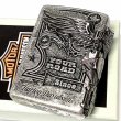 画像1: ZIPPO ライター ハーレーダビッドソン ジッポ アンティークシルバー 銀古美 3面大型メタル イーグル HARLEY-DAVIDSON 日本国内限定モデル かっこいい ギフト (1)