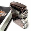 画像9: ZIPPO ライター ハーレーダビッドソン ジッポ チョコブラウン チタン加工 3面大型メタル イーグル HARLEY-DAVIDSON 日本国内限定モデル かっこいい ギフト (9)