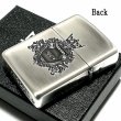 画像3: ZIPPO アーマー シェルシールド ジッポ ライター 深彫 重厚 かっこいい 銀イブシ クリアーコーティング加工 貝貼り シルバー おしゃれ メンズ レディース ギフト (3)