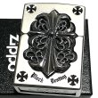 画像2: ZIPPO メタルジャケット 超重厚 ジッポ ライター クロス シルバー 彫刻 5面デザイン 艶消し 銀 メンズ アクセサリー 十字架 かっこいい 高級感 プレゼント ギフト (2)