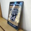 画像3: ブリキ看板 ビンテージ ROUTE US 66 BL ルート66 アメリカン マップ ガレージ プレート 壁飾り 雑貨 インテリア 可愛い かわいい かっこいい サーファー カフェ 店舗 (3)