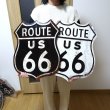 画像3: ブリキ看板 ビンテージ ROUTE66 ダイスカット 壁掛け アメリカン ガレージ プレート 壁飾り 雑貨 大きい インテリア 可愛い かわいい サーファー カフェ 店舗 (3)